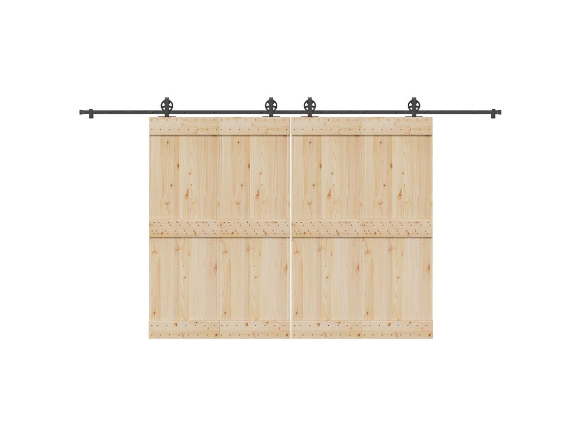 Vidaxl Kit De Ferragens Para Porta Deslizante 400 Cm Aço Preto