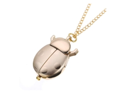 Relógio Bolsa De Quartzo Com Escaravelho Em Ouro Vint Pingente Mecânico Colar Corrente Relógio De Garment*