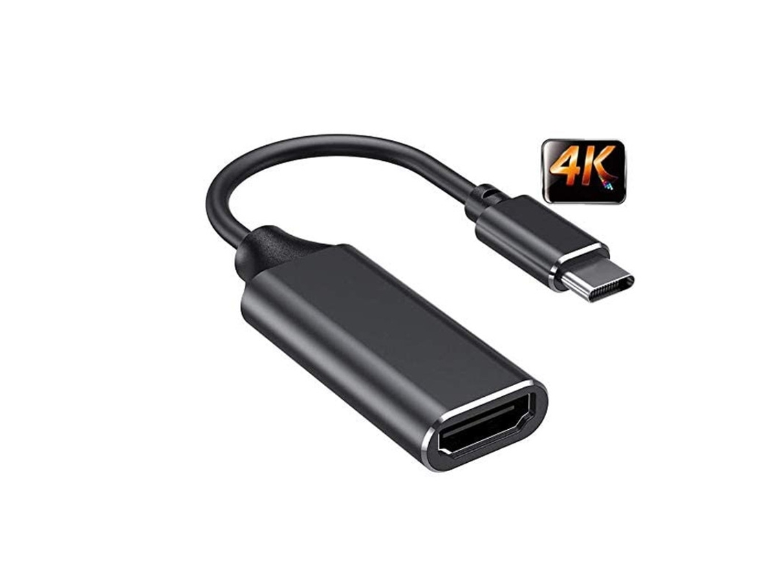 Adaptador Usb C Para Hdmi 4k, Adaptador Usb Tipo C Para Hdmi Compatível Com Thunderbolt 3 Macbook Air, Ipad Pro 2018 E Mais Bestvite (preto)