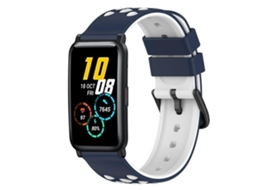 Pulseira De Silicone Bicolor De 20 Mm Para O Relógio For Honor Es