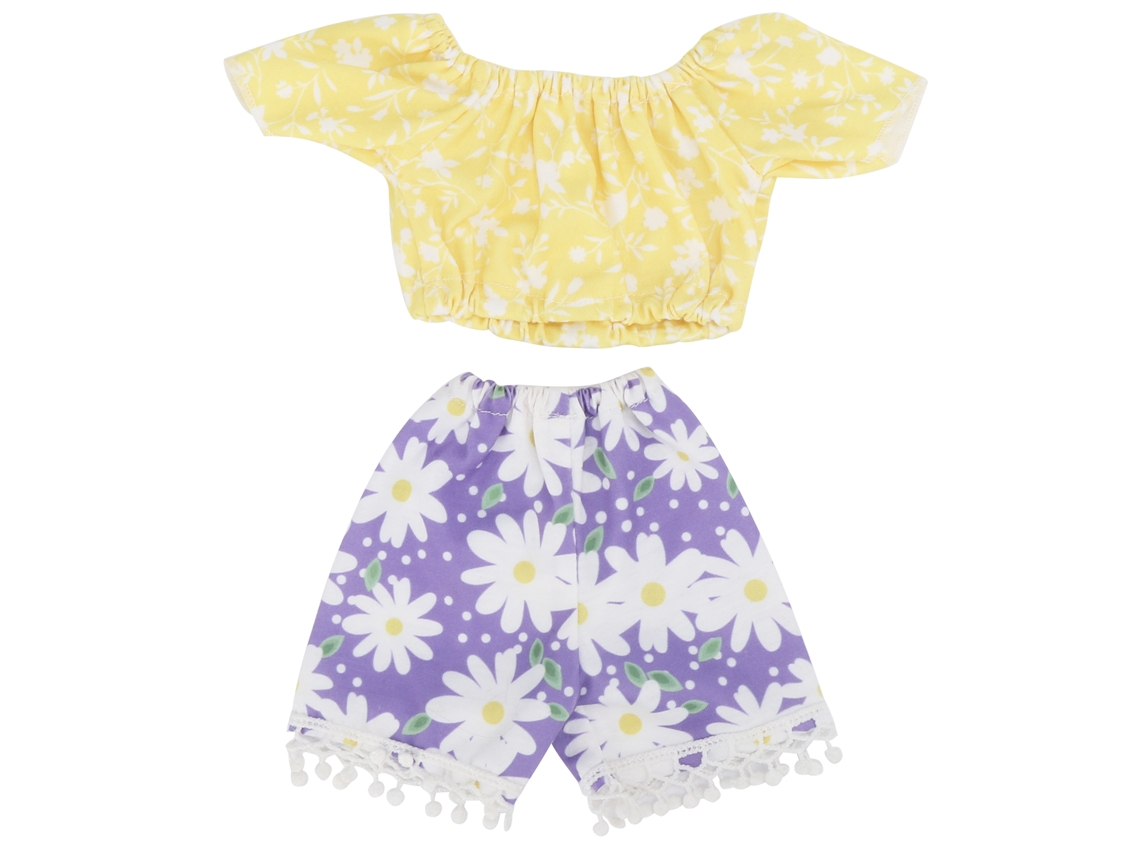 Primerox roupas para Boneca 18 Polegadas Padrão Florido Vestido Estiloso Acessório Q18 775
