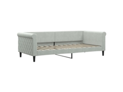 Day Bed, Day Beds Vidaxl Cinzeto Veludo (90 X 200 Cm)