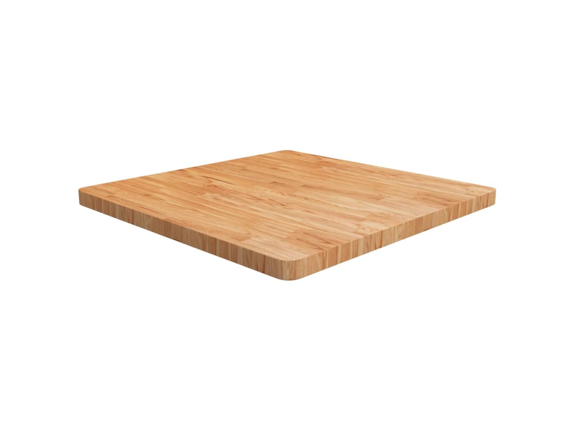 Vidaxl Tampo Mesa Quadrado 80x80x4 Cm Carvalho Tratado Castanho-claro
