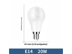 (base De Rosca E14 De 20w Com Regulação De Intensidade Em Três Cores) 6 Lâmpadas Led, Altamente Eficientes E Econômicas