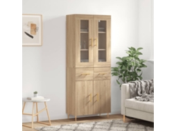 Vidaxl Armário Alto 69,5x34x180 Cm Derivados De Madeira Cor Sonoma