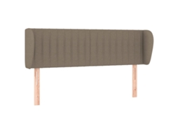 Cabeceira de Cama MAISON EXCLUSIVE com Tecido Abas Cinzento Acastanhado (147x23x78 cm)
