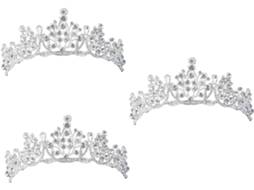 Conjunto De 3 Peças De Tiara E Coroa Para Casamento, Ideal Para Festas E Aniversários - Acessório De Cabelo Elegante.