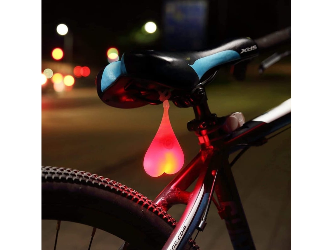 Luz De Taça De Bicicleta, Luz De Aviso De Segurança Noturna De Ciclismo De Silicone Criativa