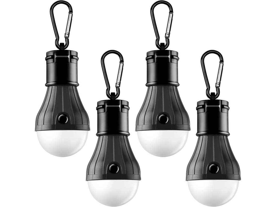 Luz de Tenda Portátil Led, Pacote com 4 Unidades, Clipe Fixação, Resistente a Furacões. AQUAFORGE