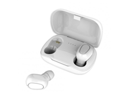 Auriculares Bluetooth True Wireless Compatível com éreo Surround Sound com Caixa de Carregamento de 350Mah Design À Prova de Suor Branco