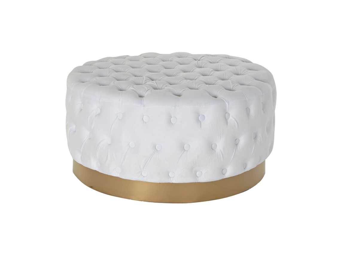 Apoio para os Pés em Mdf de Poliéster Branco ALEXANDRA HOUSE LIVING (78x78x40cm)