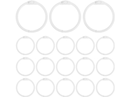 Kit Fazer Aneis DIY Folhas Soltas, 80 peças redondas de metal branco