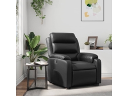 Vidaxl Poltrona Reclinável Couro Artificial Preto