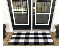 Tapete De Entrada Ehstmind Buffalo Check Laváveis Varanda Duráveis Áreas Externas Porta Multicor (100x50x50cm)