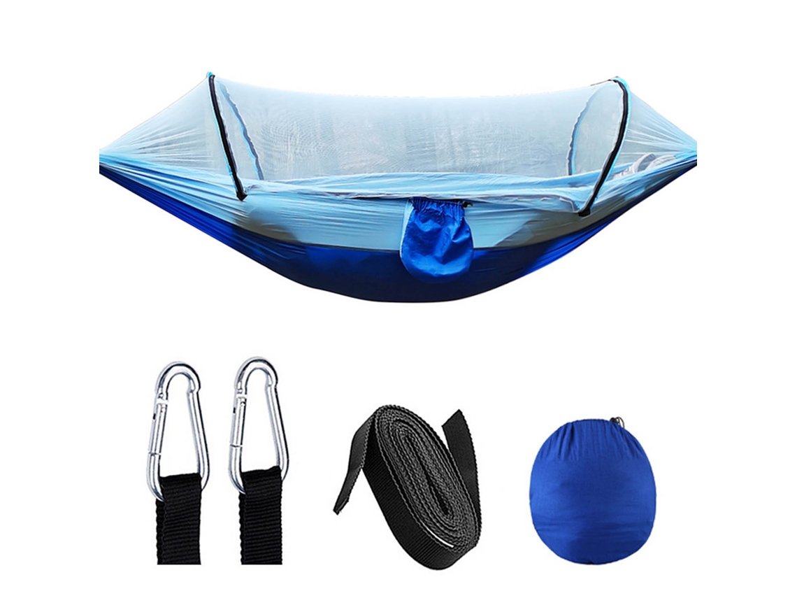 Hammock Camping com Mosquiteiro Azul Claro