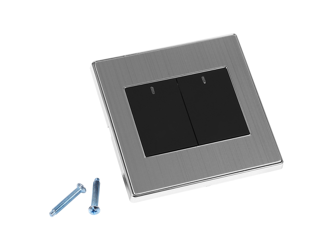 Interruptor de toque oculto com LED (controle único, preto)