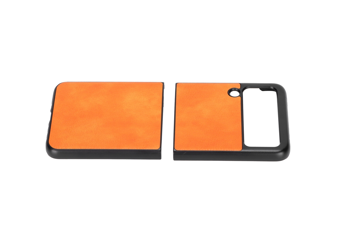 Capa de Telefone Capa Protetora Plegável de Padrão de Lichia Bicolor para Samsung Galaxy Z Flip 3 EOOCOO (proteção Completa, Anti impacto)