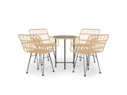 Maison Exclusive - 5 Pcs Conjunto De Jantar P/ Jardim Vime Pe