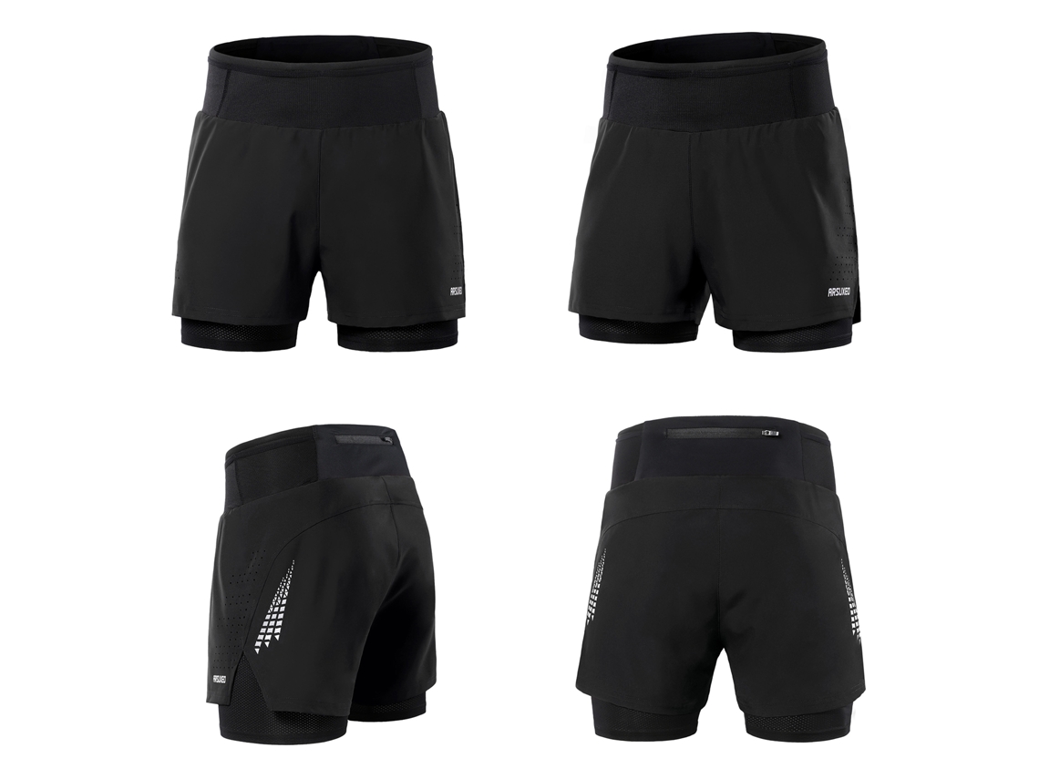 Shorts De Corrida 2 Em 1 (cintura Alta E Bolso)