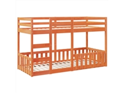 Bunk Bed Frame, Bunk Bed Frames Vidaxl Marrom Madeira De Pinho (90 X 200 Cm)