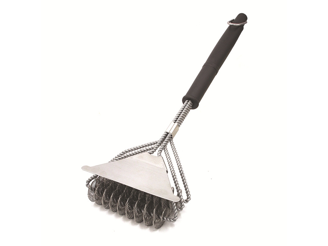 Escova 3 em 1 para Grelha, com Raspador, Aço Inoxidável AQUAFORGE