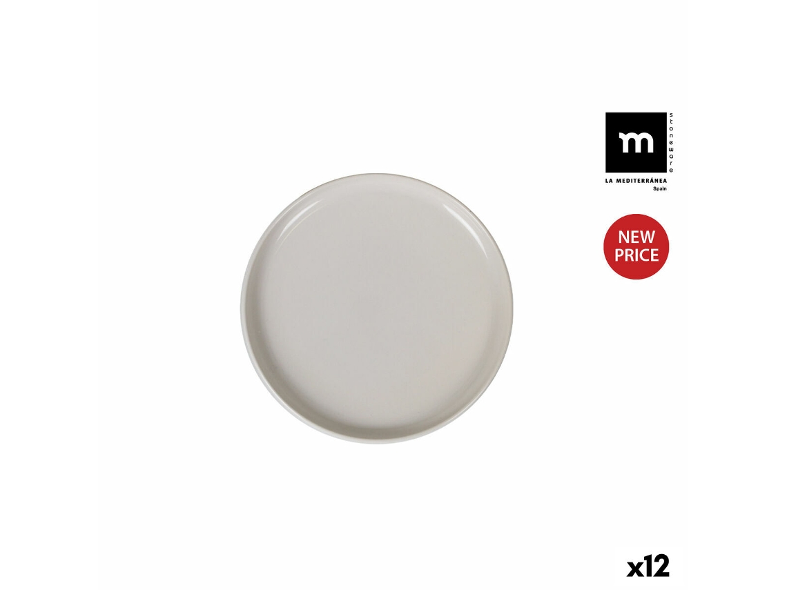 Prato de Sobremesa LA MEDITERRÁNEA Ivory 12 Unidades