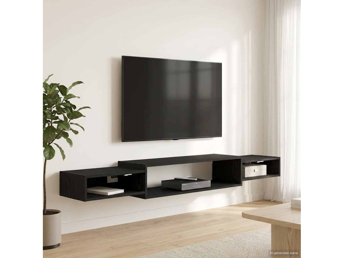 Vidaxl Armário De Tv Montado Na Parede Montagem Na Parede