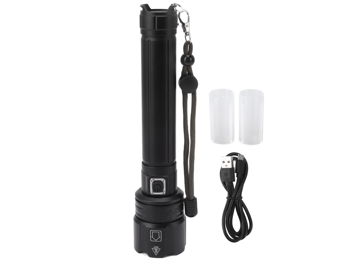 Lanterna Led de 10000lm, Recarregável Via Usb, Portátil, com Brilho Ajustável CHABERLU
