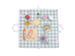 Walshlxq conjunto de Brinquedos de Piquenique Infantil em Madeira Simulador Educativo para Desenvolver Habilidades Motoras Finais