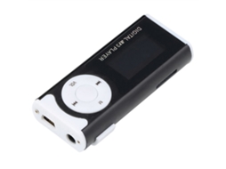 Portátil Mini Mp3 Player De Música Metal Mp3 Player Com Tela Lcd Led Luz Suporte Tf Cartão Memória Mp3/wma Formato Áudio Preto Preto*