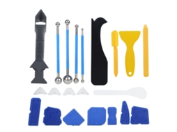 Kit De Ferramentas De Aplicação E Finalização De Selante Silicone 22 Peças Para Moldura E Rejunte