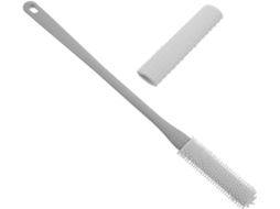 Escova De Silicone Cinza Macio Para Limpeza Dos Pés Com Cabo