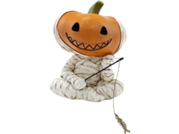Estatuetas De Halloween Estatueta De Abóbora Com Múmia De Anjo Estátua Gótica Assustadora Deco Gokoco