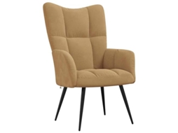 Relaxing Chair, Relaxing Chairs Vidaxl Marrom Veludo