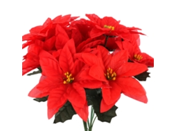 Laxiscreed Poinsettia De Natal Com 6 Ramos, Planta Decorativa Para Festas E Celebrações