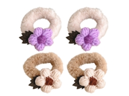 Elástico de Pelúcia de Flor de Lã Moda Simples Fresco Feminino Corda de Cabelo Elástico JEDBESETZT