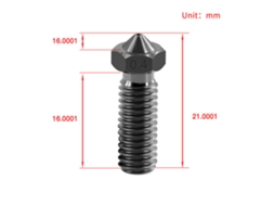 Boquilla De Acero Templado Para Impresora 3d Volcano 0.2-1.0mm Hilo 1.75mm Extruder M6 Resistente A Altas Temperaturas