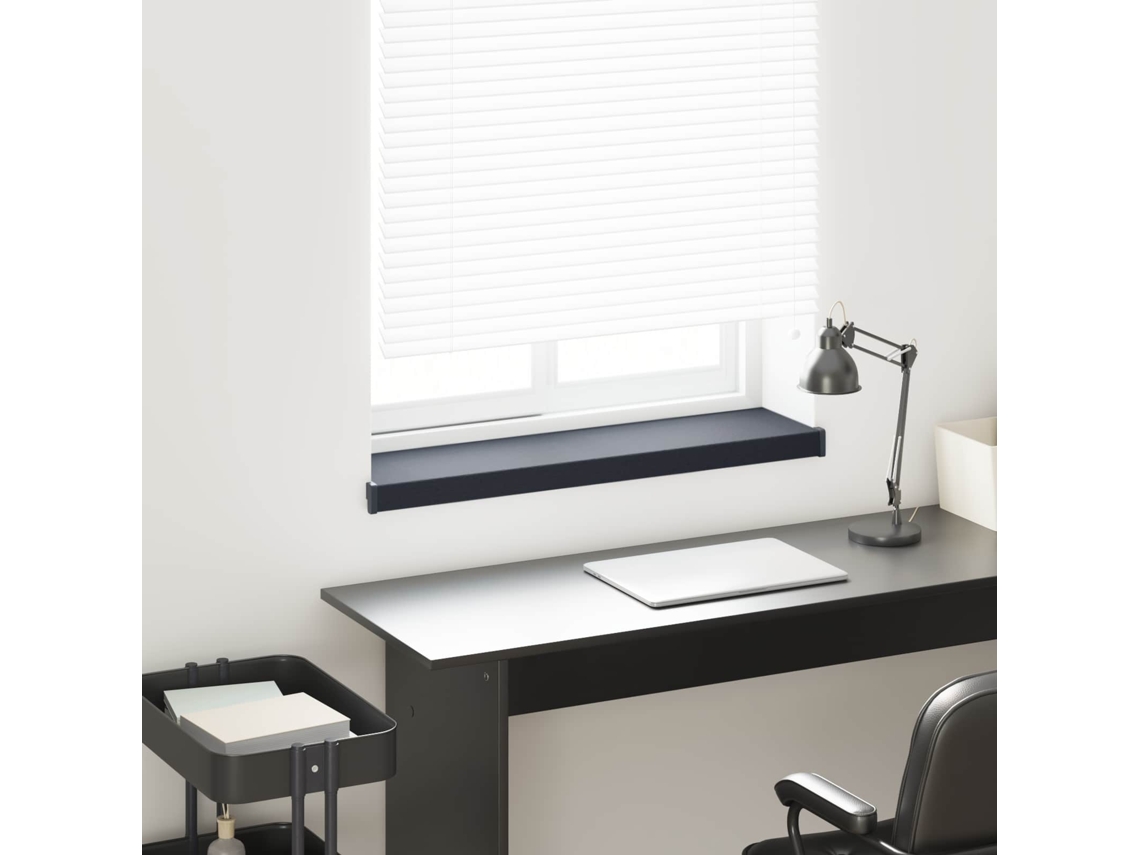 Vidaxl Soleira De Janela Antracite Com Veios De Madeira Pvc