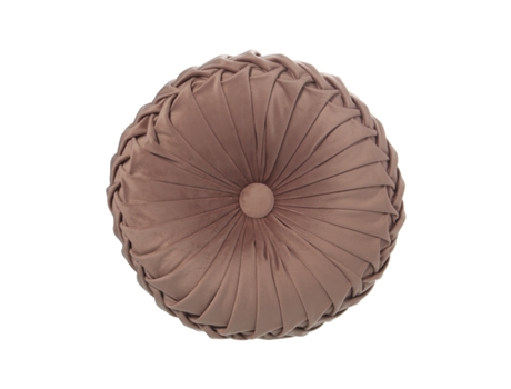 Almofada Redonda em Veludo Rosa