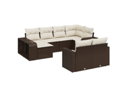 Garden Sofa Set, Garden Sofa Sets Vidaxl Marrom Rattan / Vime (n/a)