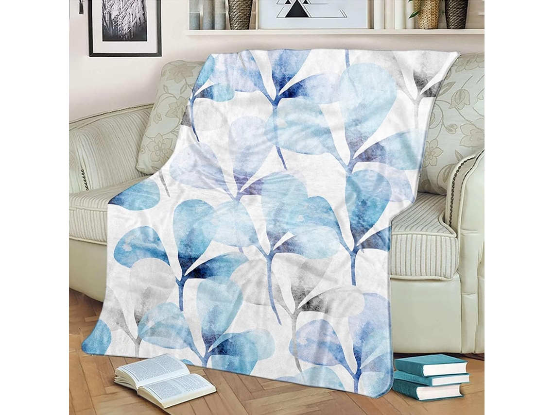 Manta de Verão Macia e Fofa Fansu em Microfibra Lã Flanela com Estampa 3d Ideal para Sofá Cama Manter o Corpo