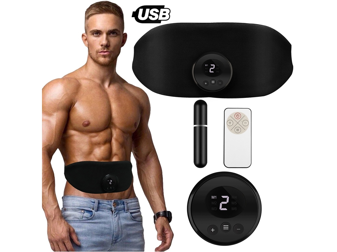 Lurelia Cinto De Massagem Elétrico Para Emagrecimento, Estimulador Muscular Ajustável, Treinador Ems, Academia, Perda De Peso, Escultor Corporal