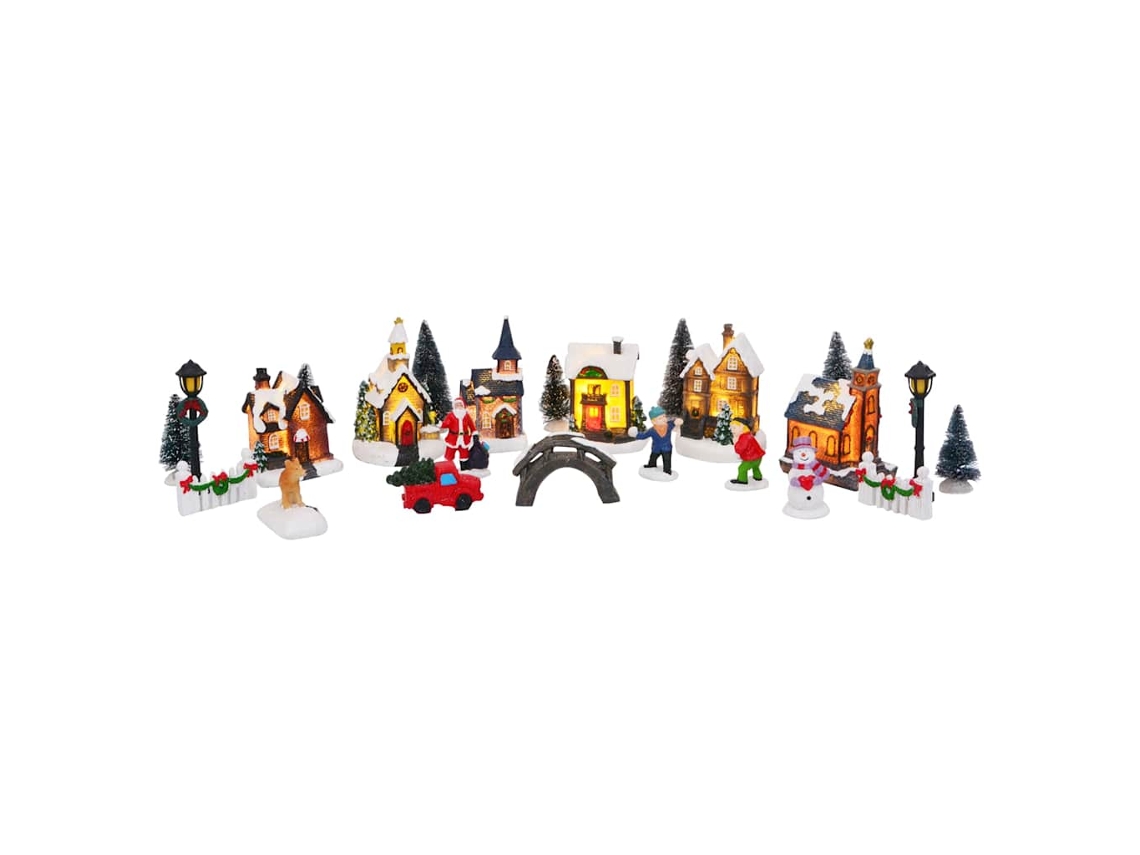 Vidaxl Decoração De Mesa De Natal Multicolor Resina, Plástico