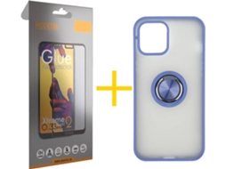 Kit Capa + Película de Vidro Full iPhone 11 Pro Skyhe Gel Bumper Azul