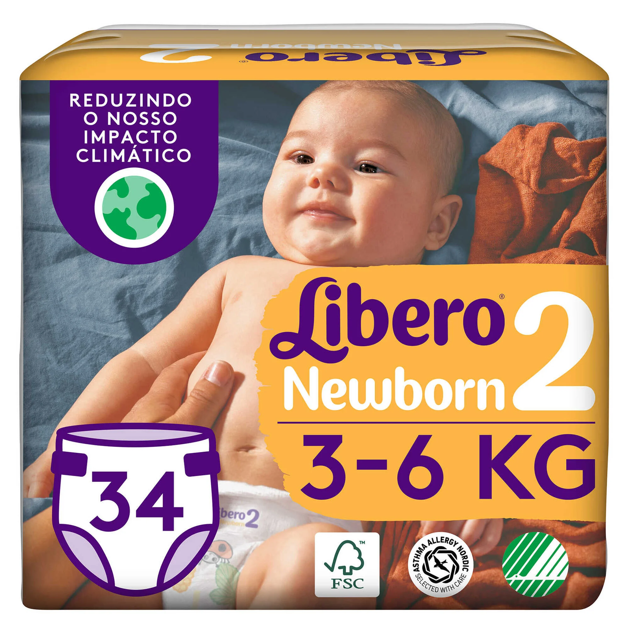 Fralda Newborn T2 3 6kg Libero