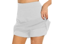 Saia Ativa Anti-atrito Com Bolso Lateral - Ideal Para Yoga, Aeróbica E Saídas Sem Bolsa Branco