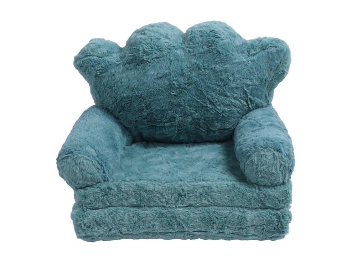 Cadeira Flip Out Verde para Crianças Macia e Cute para Casa Escola Jardim de Infância 2 Camadas