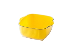 Cesto de Escorrimento de Duas Camadas Padrão Patinho Amarelinho Pet Duro Detachável Cozinha S/MARCA