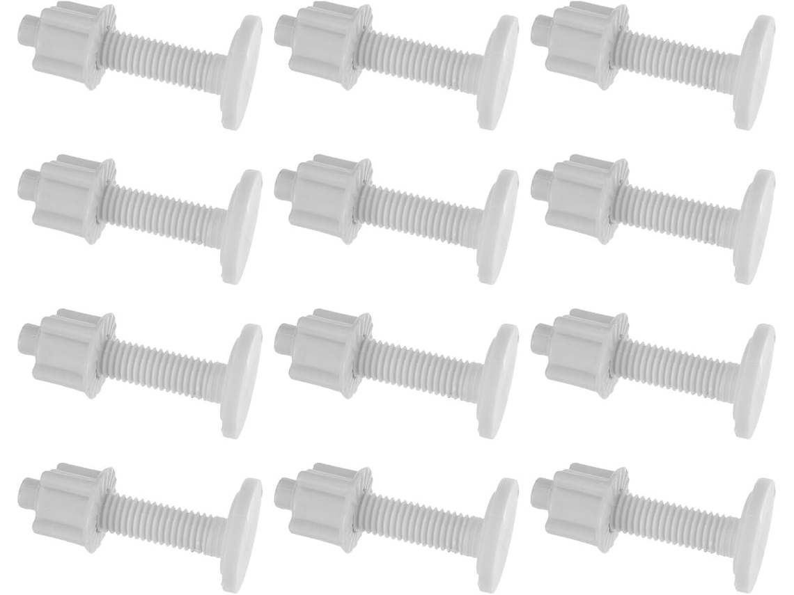 Conjunto De 12 Parafusos Para Assento Sanitário Anneome, Expansores De Borracha Pp À Prova D Água Para Reparo Rápido E