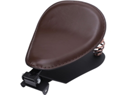 Banco De Motocicleta Retrô, Almofada Confortável De Espuma Neoprene, Couro Sintético, Estrutura De Aço, Banco Estilo